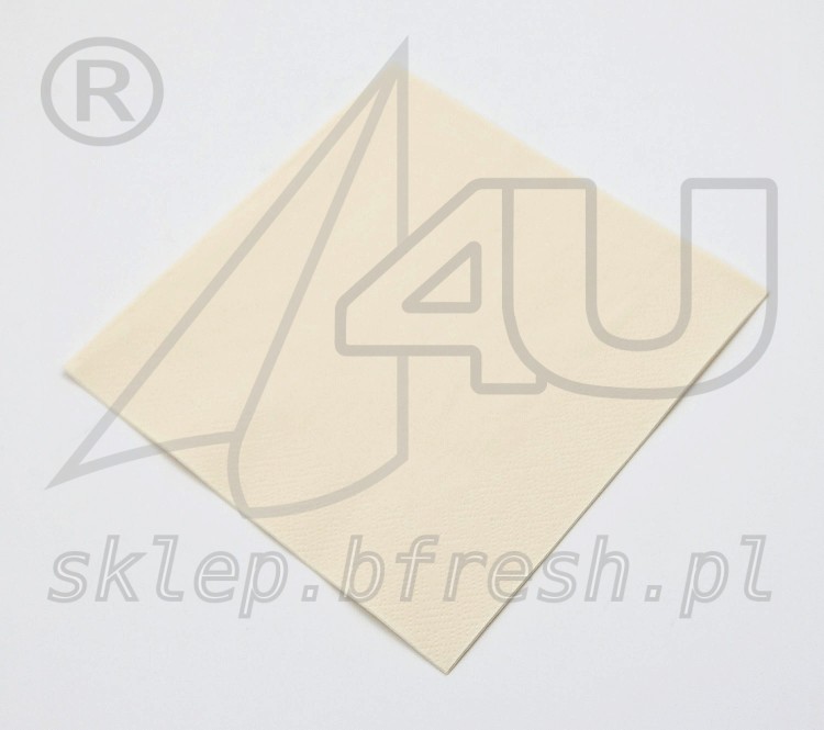 Tissue napkins 24 x 24 cm Cream 2-ply 1/4 folded