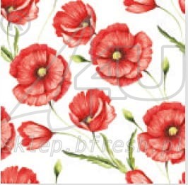 Lunch napkins 33 x 33 cm 3-ply 1/4 fold Flowers KW-111