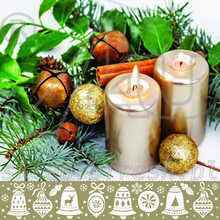 Christmas napkins 33 x 33 cm 3-ply 1/4 fold  BN-102