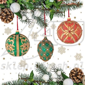 Christmas napkins 33 x 33 cm 3-ply 1/4 fold BN-113