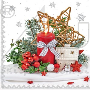 Christmas napkins 33 x 33 cm 3-ply 1/4 fold BN-111