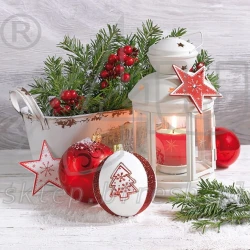 Christmas napkins 33 x 33 cm 3-ply 1/4 fold 20 pcs BN-127