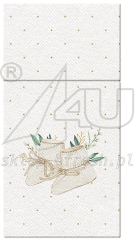 Airlaid cutlery pockets 40 x 40 cm Hello Baby