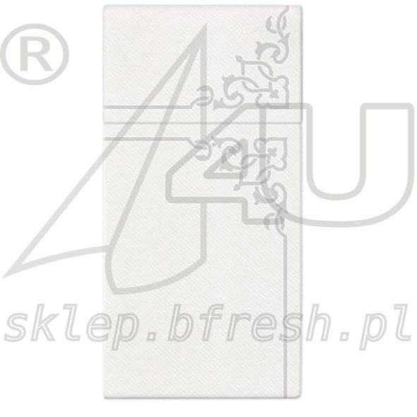 Airlaid cutlery pockets 40 x 40 cm Elegant Frame Silver