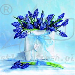 Lunch napkins 33 x 33 3-ply 1/4 fold Flowers KW-092 - 20 pcs