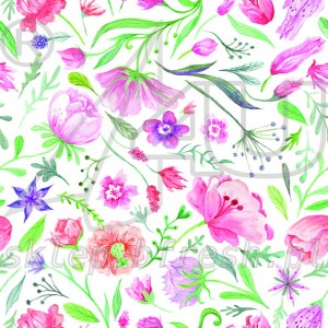 Lunch napkins 33 x 33 cm 3-ply 1/4 fold Flowers KW-106