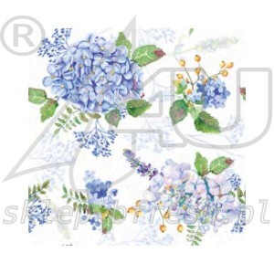 Lunch napkins 33 x 33 cm 3-ply 1/4 fold Flowers KW-108