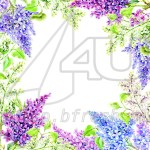 Lunch napkins 33 x 33 3-ply 1/4 fold Flowers KW-109 - 20 pcs