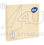 Embossed napkins 33 x 33 cm 3-ply 1/4 fold Champagne - Pearl 15 pcs