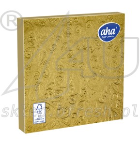 Embossed napkins 33 x 33 cm 3-ply 1/4 fold Gold
