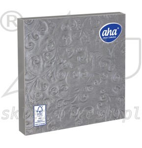 Embossed napkins 33 x 33 cm 3-ply 1/4 fold Silver