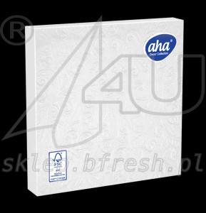 Embossed napkins 33 x 33 cm 3-ply 1/4 fold White - Pearl