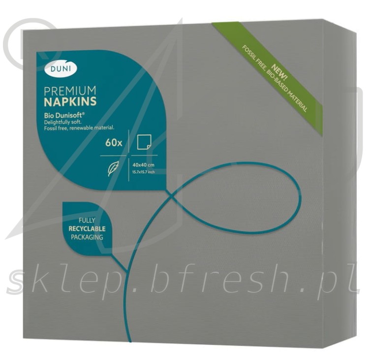 Bio-Dunisoft napkins 40 x 40 cm Granite Grey