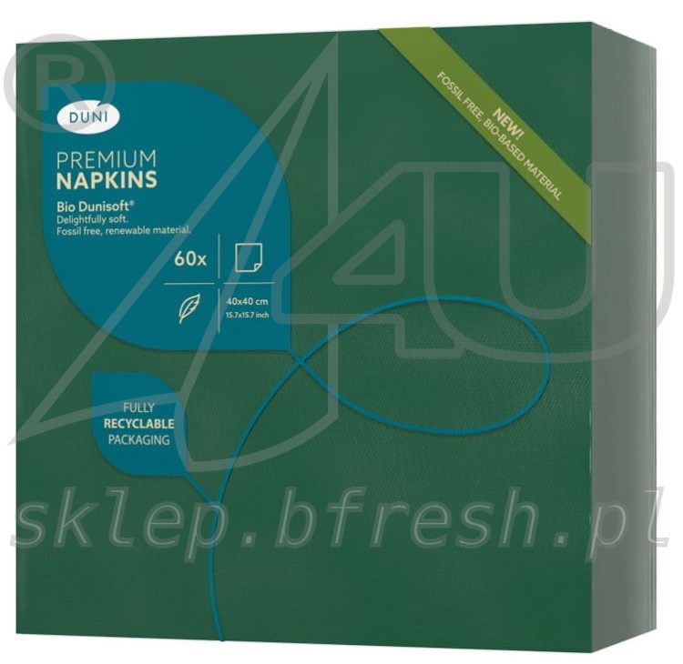 Bio-Dunisoft napkins 40 x 40 cm Dark Green