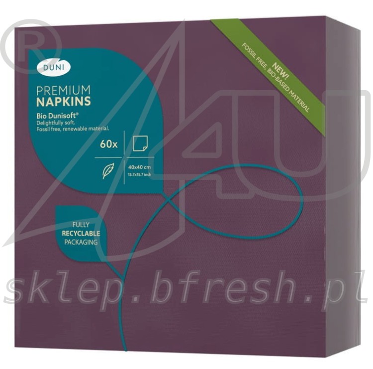 Bio-Dunisoft napkins 40 x 40 cm Plum