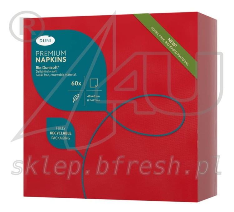 Bio-Dunisoft napkins 40 x 40 cm Red