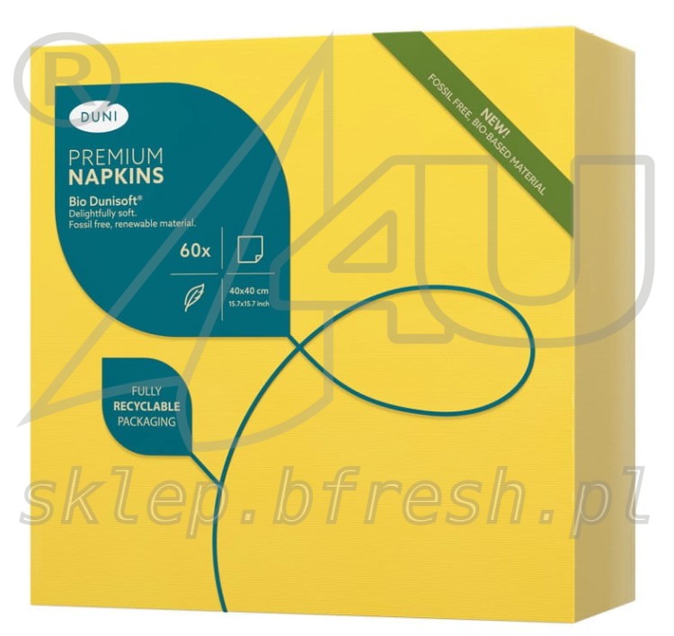 Bio-Dunisoft napkins 40 x 40 cm Yellow