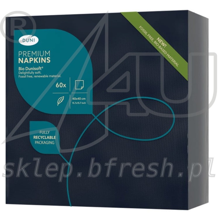 Bio-Dunisoft napkins 40 x 40 cm Black