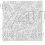Airlaid napkins 40 x 40 cm Subtle Roses Silver 50 pcs