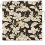 Airlaid napkins 40 x 40 cm Beautiful Floral Pattern Black 50 pcs