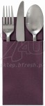 Airlaid cutlery pockets 39 x 40 cm Plum 1/8 folded 50 pcs