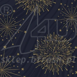 Bio-Dunisoft napkins 40 x 40 cm Sparkly Black 60 pcs