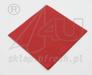 Tissue napkins 24 x 24 cm Red 2-ply 1/4 folded