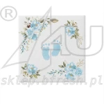 Airlaid napkins 40 x 40 cm Baby Feet Light Blue 50 pcs