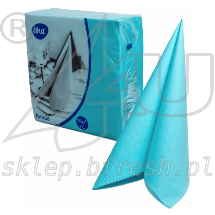 Serwetki flizelinowe Airlaid Hanke Tissue AHA 40 × 40 cm miętowe 50 szt