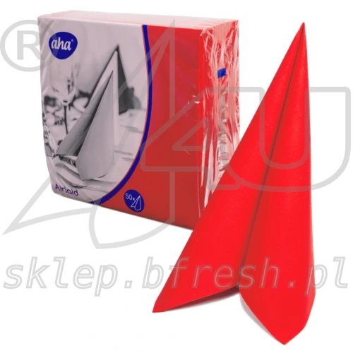 Serwetki flizelinowe Airlaid Hanke Tissue AHA 40 × 40 cm czerwone 50 szt