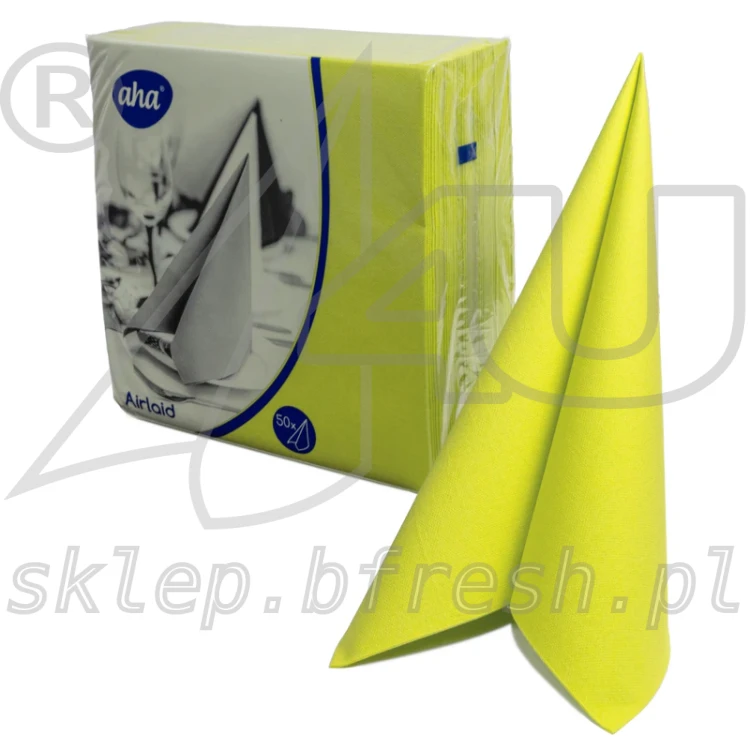 Serwetki flizelinowe Airlaid Hanke Tissue AHA 40 × 40 cm lemonkowe 50 szt