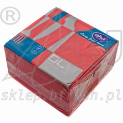 Tissue napkins 40 x 40 Red 3-ply 1/4 folded 100 pcs