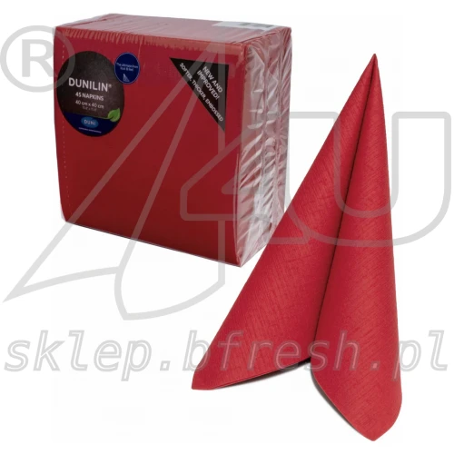 Serwetki flizelinowe Dunilin 40 x 40 cm bordowe 45 szt