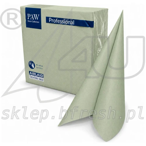 Serwetki flizelinowe Airlaid Paw 40 x 40 cm pistacjowe 50 szt