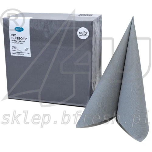 Serwetki flizelinowe Airlaid Bio-Dunisoft 40 × 40 cm szare 60 szt