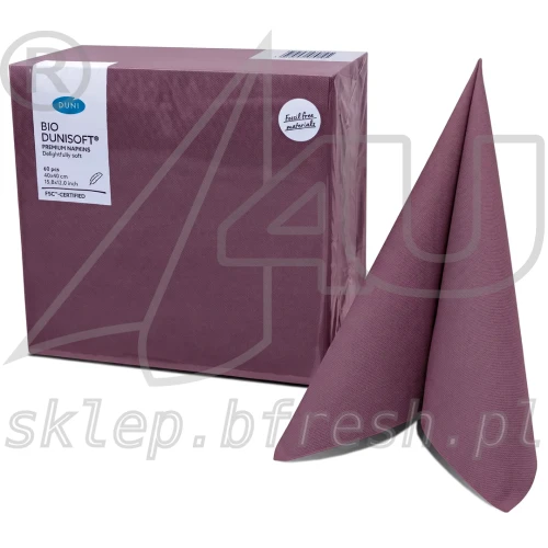 Serwetki flizelinowe Airlaid Bio-Dunisoft 40 × 40 cm fioletowe 60 szt