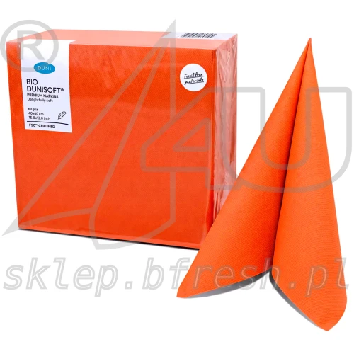 Serwetki flizelinowe Airlaid Bio-Dunisoft 40 x 40 cm pomarańczowe 60szt