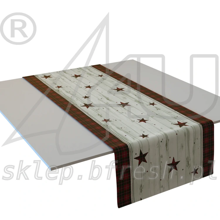 Bieżnik na Boże Narodzenie i Wigilię Duni Naturally Winter 40 cm × 24 m z czerwono-zielonym wzorem w kratę